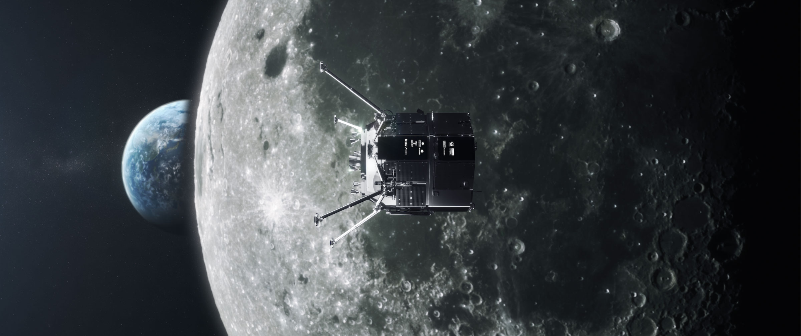 A small commercial lunar lander used for delivering customer payloads to the Moon.